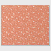 Bloomende witte Hibiscus-bloemen op strand Cadeaupapier (Vlak)