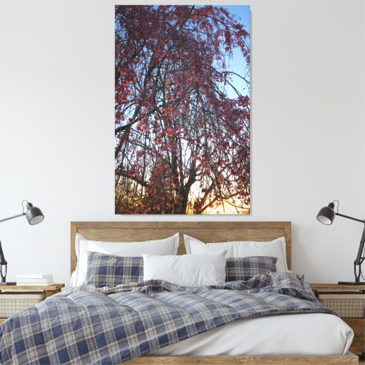 Bloomende wolkenboom in het voorjaar canvas afdruk (Insitu (Slaapkamer))