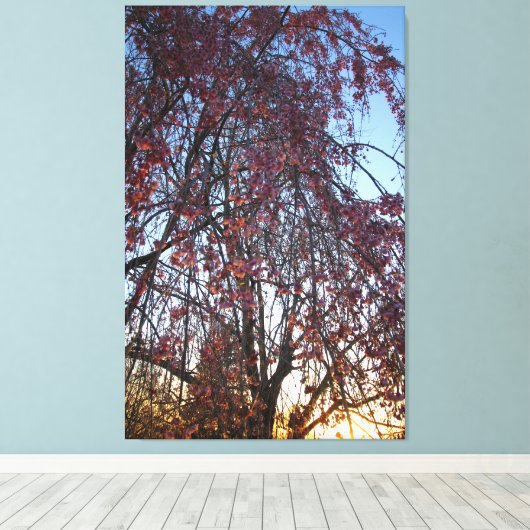 Bloomende wolkenboom in het voorjaar canvas afdruk (Insitu (Houten vloer))