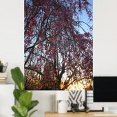 Bloomende wolkenboom in het voorjaar poster (Thuiskantoor)