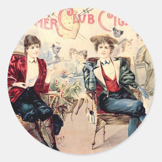 Bloomer sigaar club ronde sticker (Voorkant)