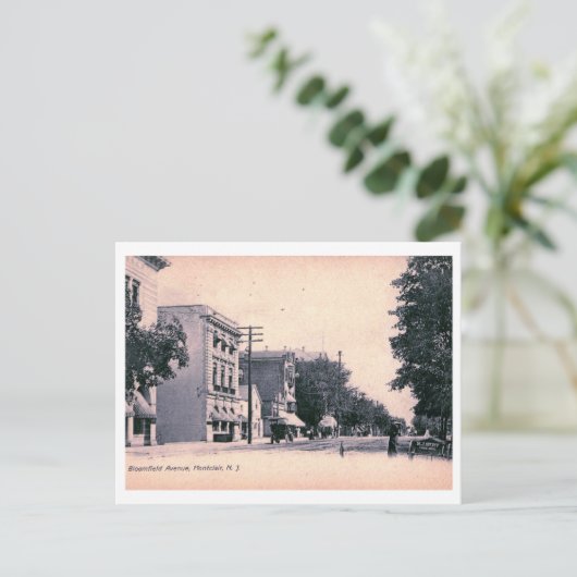 Bloomfield Ave., Montclair NJ 1906  Briefkaart (Staand voorkant)