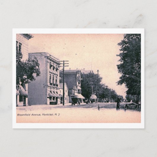 Bloomfield Ave., Montclair NJ 1906  Briefkaart (Voorkant)