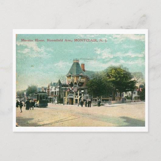 Bloomfield Ave., Montclair NJ 1908  Briefkaart (Voorkant)