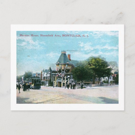 Bloomfield Ave., Montclair NJ 1908  Briefkaart (Voorkant)