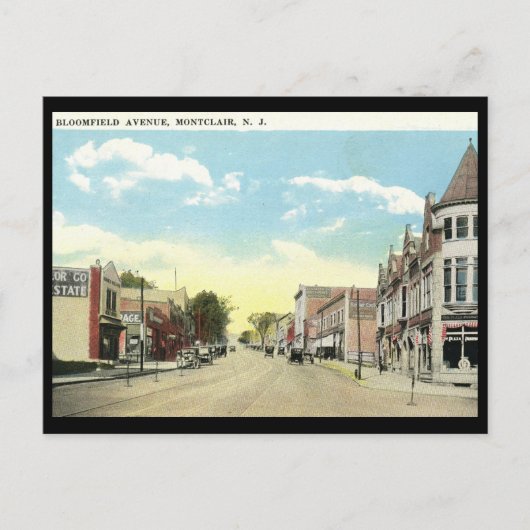 Bloomfield Ave., Montclair NJ  Briefkaart (Voorkant)