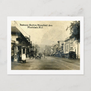 Bloomfield Ave., Montclair, Vintage van New Jersey Briefkaart
