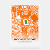 Bloomfield Road Stadium in Blackpool, Verenigd Kon Acryl Bord (Voorkant)