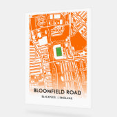 Bloomfield Road Stadium in Blackpool, Verenigd Kon Acryl Bord (Hoek)
