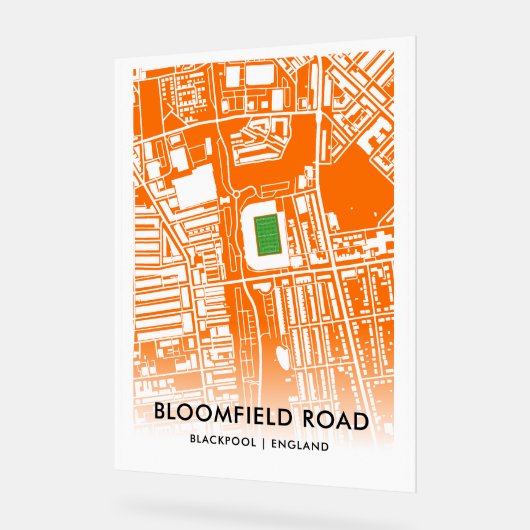 Bloomfield Road Stadium in Blackpool, Verenigd Kon Acryl Bord (Hoek)