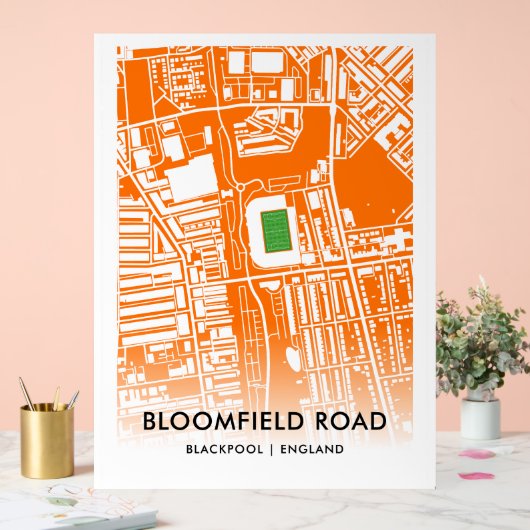 Bloomfield Road Stadium in Blackpool, Verenigd Kon Acryl Bord (Huwelijk)