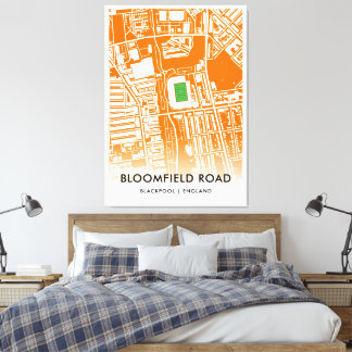 Bloomfield Road Stadium in Blackpool, Verenigd Kon Canvas Afdruk