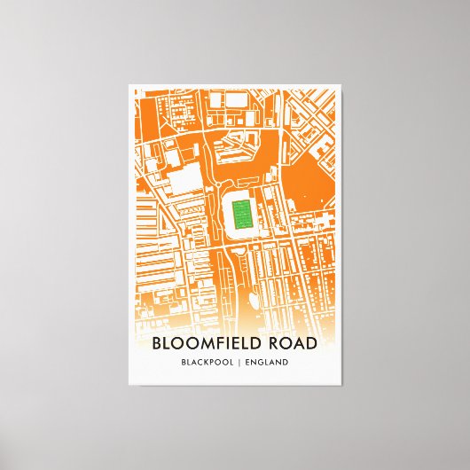 Bloomfield Road Stadium in Blackpool, Verenigd Kon Canvas Afdruk (Voorkant)