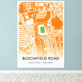 Bloomfield Road Stadium in Blackpool, Verenigd Kon Canvas Afdruk (Insitu (Houten vloer))