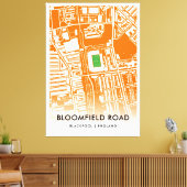Bloomfield Road Stadium in Blackpool, Verenigd Kon Canvas Afdruk (Insitu (Woonkamer))