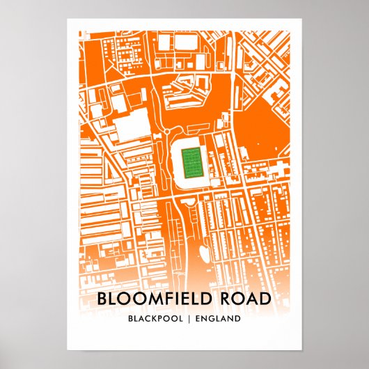 Bloomfield Road Stadium in Blackpool, Verenigd Kon Poster (Voorkant)
