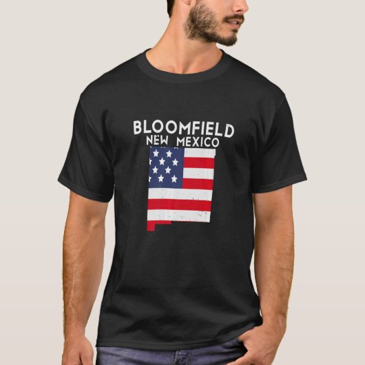 Bloomfield USA State America Travel New Mexicaanse T-shirt (Voorkant)