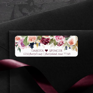 Bloomfiguren Adres Moody Floral en Heart Etiket