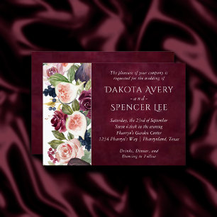 Bloomfiguren   Bold Moody Floral Wedding Kaart