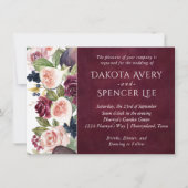 Bloomfiguren | Bold Moody Floral Wedding Kaart (Voorkant)