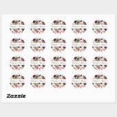 Bloomfiguren | Elegant Moody Floral Envelope Seal Ronde Sticker (Vel)