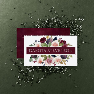 Bloomfiguren   Elegant Waterverf Floral Branding Visitekaartje