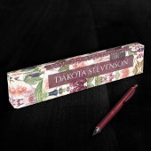 Bloomfiguren | Elegant Waterverf Floral en naam Naambordje