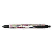 Bloomfiguren | Elegant Waterverf Floral en naam Zwarte Inkt Pen (Achterkant)