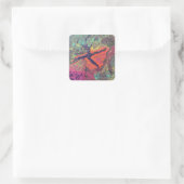 Bloomfusie vierkante sticker (Tas)