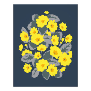 Bloomgeelprimrose Foto Afdruk