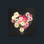 Bloomhart Canvas Afdruk<br><div class="desc">Fotofoto's van verse bloemen,  fijn haar</div>