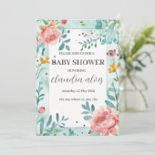 Bloomin' Baby shower: Viering voor Mama's Naam Kaart (Staand voorkant)