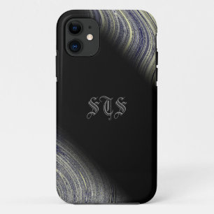 Bloomin Blauwe Fractale Glimmer Monogram iPhone Case-Mate iPhone Case