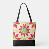 Bloomin 'Goede start Floral Modern gepersonaliseer Tote Bag (Achterkant)
