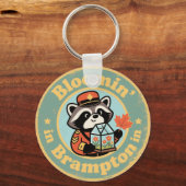 Bloomin' in Brampton met een grappige wasbeermount Sleutelhanger (Voorkant)