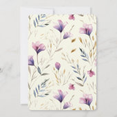 Bloomin in een wilde bloem foto 1e verjaardag kaart (Achterkant)