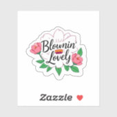 Bloomin Lovely British Slang Flower Sticker (Vel)
