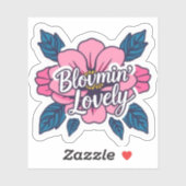 Bloomin Lovely Floral Botanical Aesthetic Sticker (Vel)