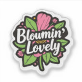 Bloomin Prachtige Tuin Bloem Sticker (Voorkant)