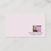 Bloomin-roze rozen visitekaartje (Achterkant)
