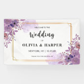 Blooming Amethyst Golden Lijst Backdrop Ba Spandoek (Horizontaal)