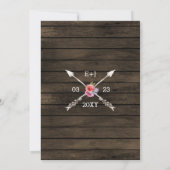 Blooming Antlers Country Chic Wedding Invitations Kaart (Achterkant)