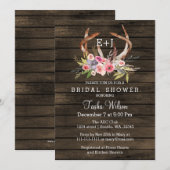 Blooming Antlers Land Chic Vrijgezellenfeest nodig Kaart (Voorkant / Achterkant)