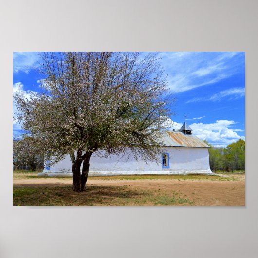 Blooming Apple Tree, Sangre De Cristo Chapel, N.M. Poster (Voorkant)