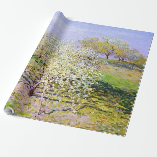 Blooming Apple Trees, Claude Monet Cadeaupapier (Uitgerold)
