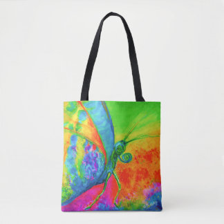 Blooming Art - Butterfly SHOPPING with CraftiesPot Tote Bag