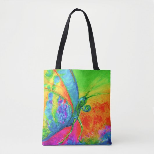 Blooming Art - Butterfly SHOPPING with CraftiesPot Tote Bag (Voorkant)