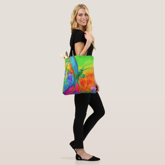 Blooming Art - Butterfly SHOPPING with CraftiesPot Tote Bag (Op model)