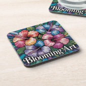Blooming Art Hibiscus Plastic Onderzetter Set (Linkerzijde)