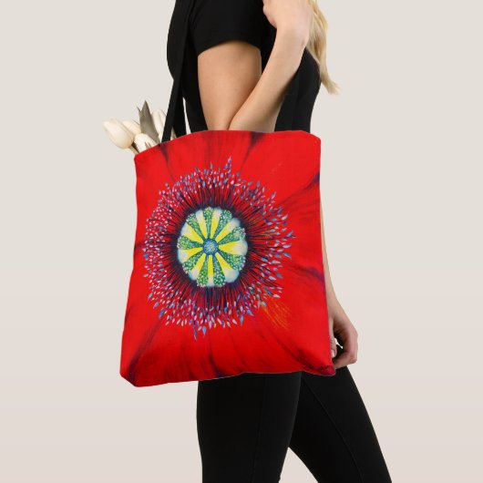 Blooming Art - Optimistic Poopy, door CraftiesPot Tote Bag (Dichtbij)
